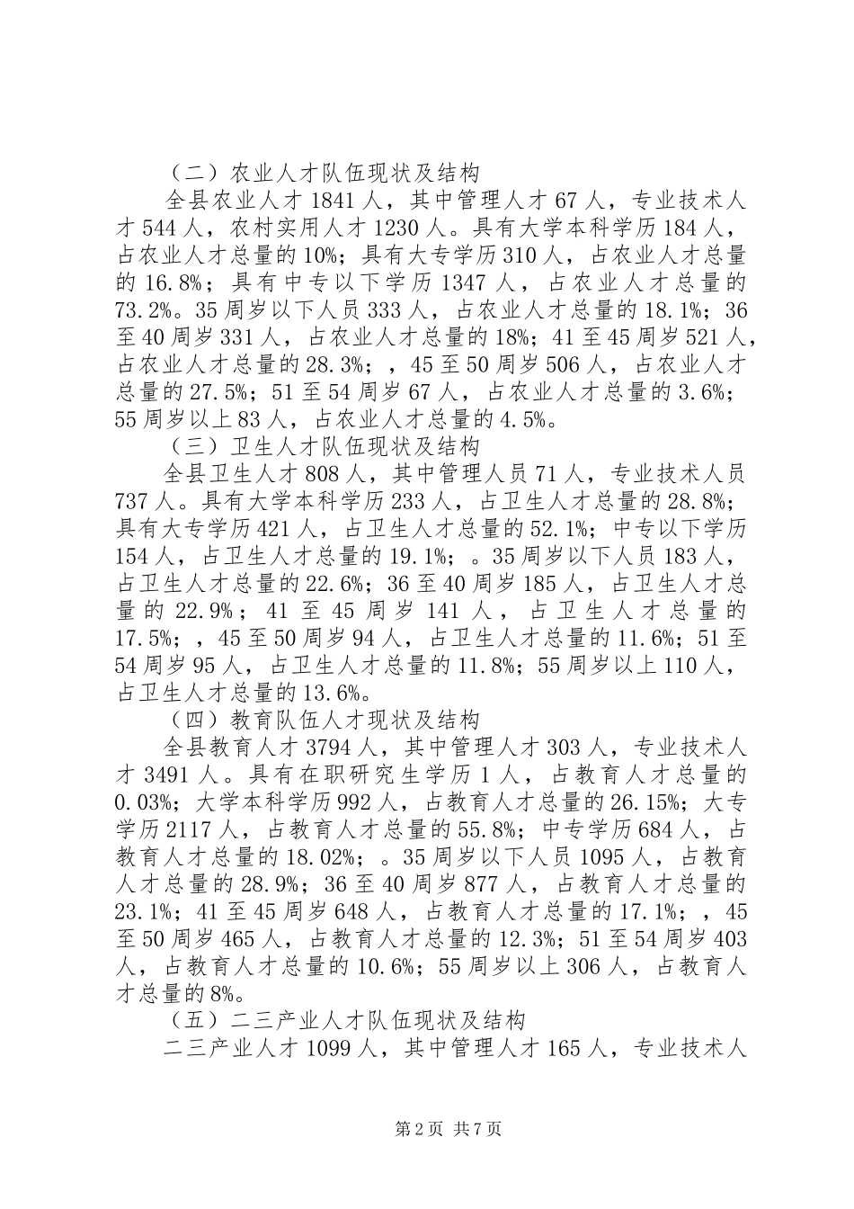 人才资源现况分析调研报告 _第2页
