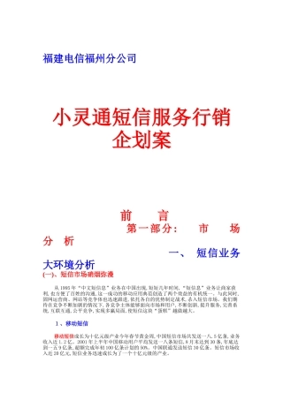 小灵通短信服务整合营销传播与市场分析