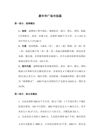 上海嘉年华广场市场分析报告篇