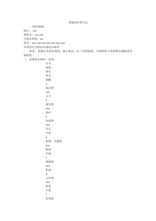 市场化管理办法 