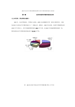 北京市写字楼市场整体状况