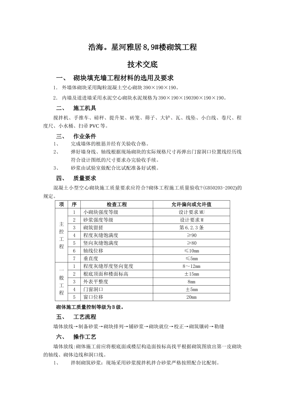 砌筑工程技术交底5_第1页