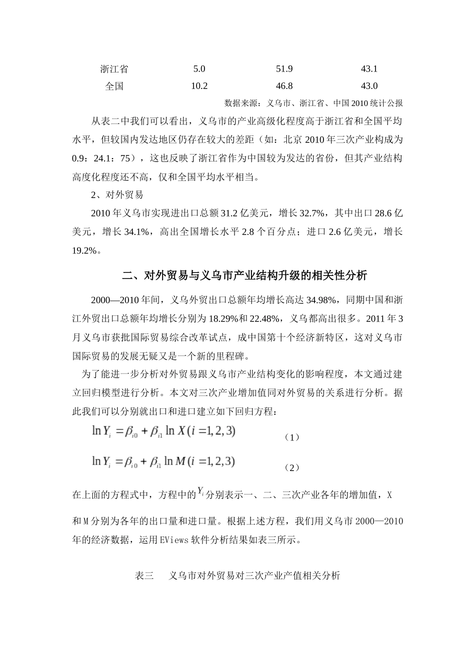 义乌对外贸易与产业结构升级关系研究_第3页