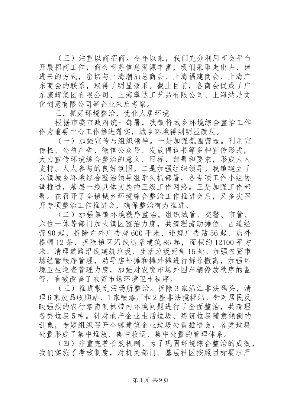 乡镇政府XX年工作总结及XX年工作计划_第3页