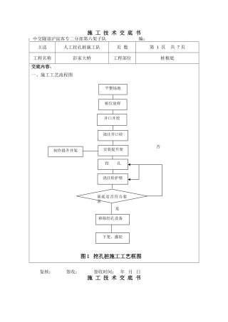 某大桥桩基础施工技术交底