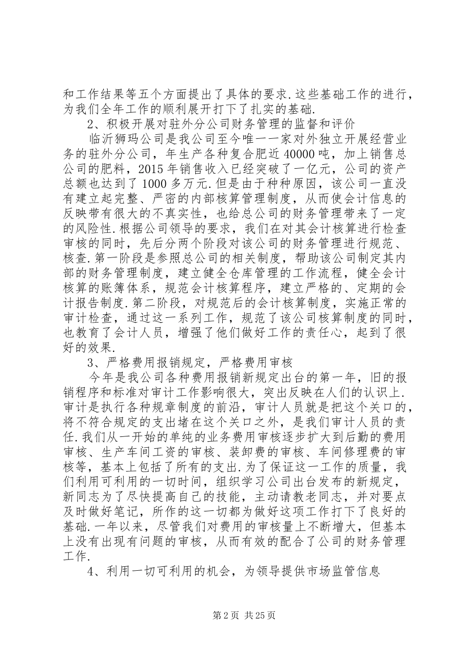 20XX年审计报告模板-内部审计报告范文_第2页