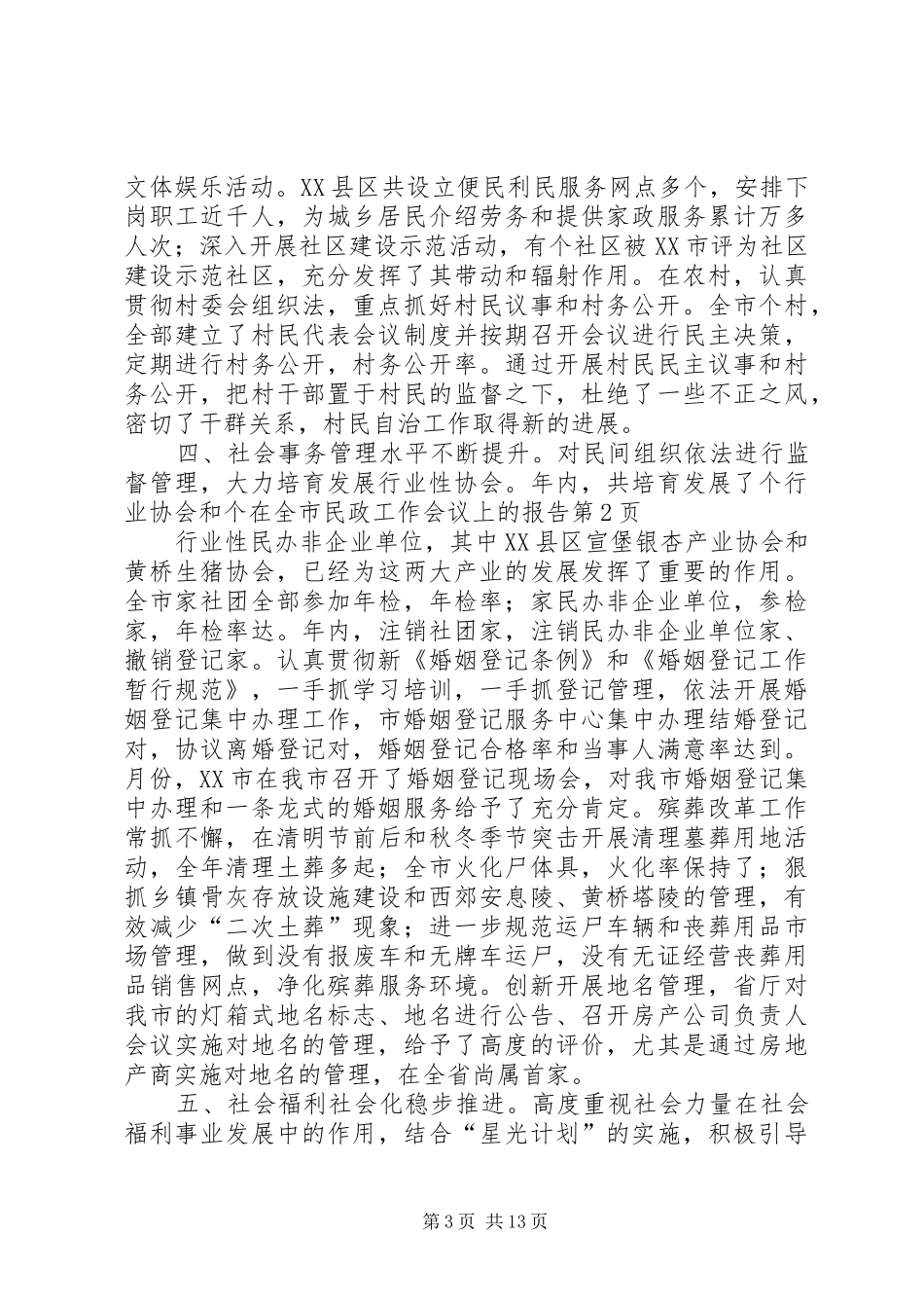 在全市民政工作会议上的报告 _第3页