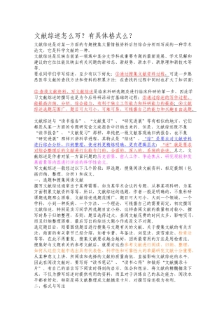 B1文献综述与格式怎么写20161125 