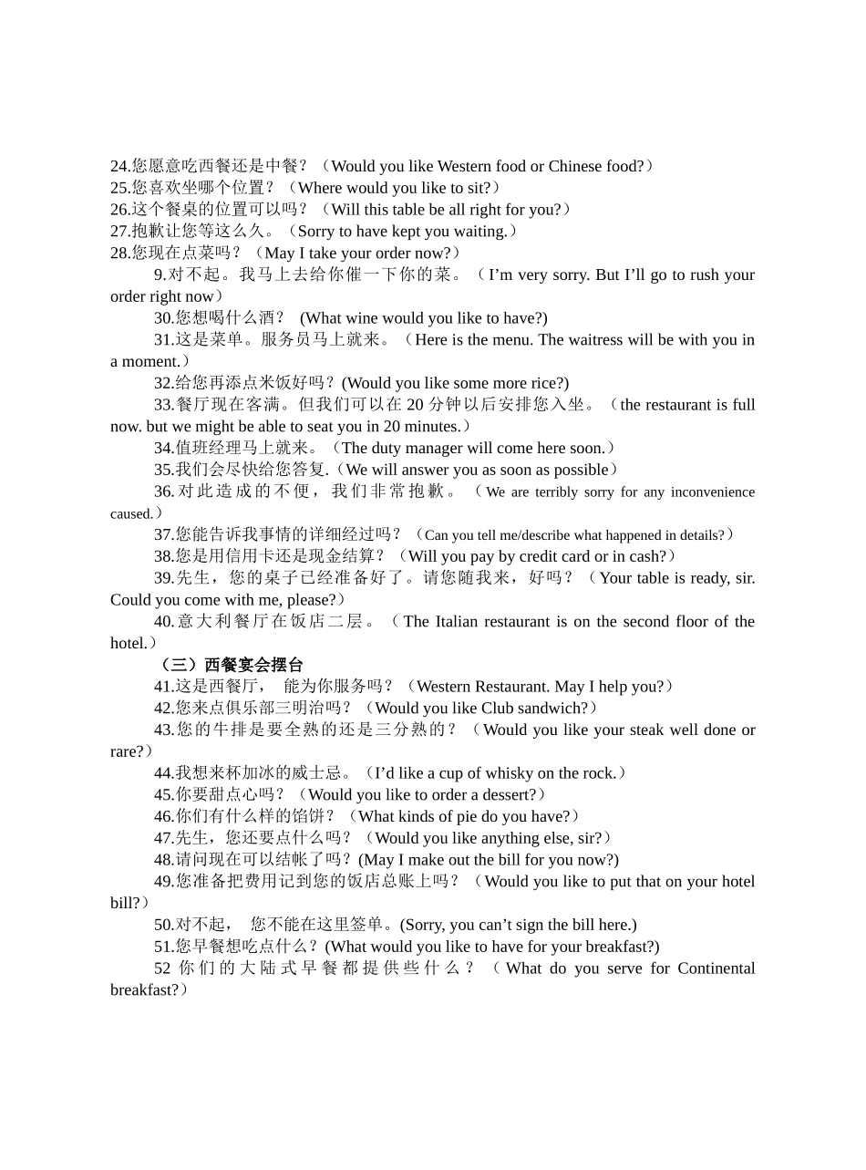 XXXX年成都市旅游饭店服务技能大赛英语口语比赛参考题_第2页