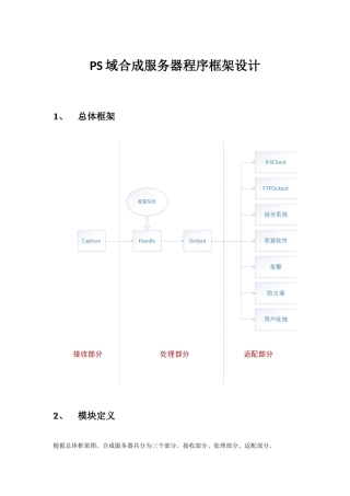 合成服务器程序框架设计