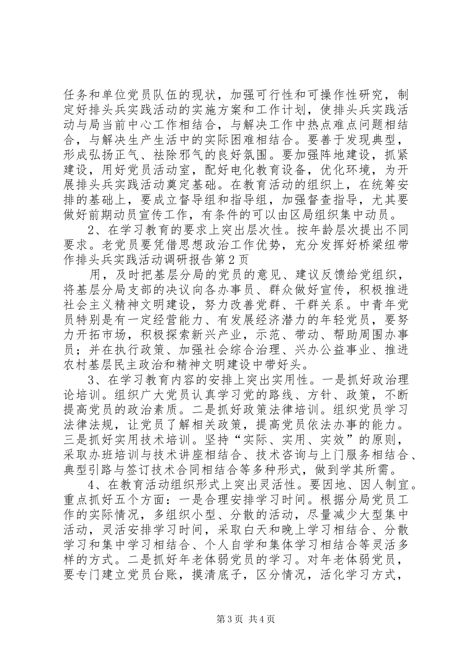 排头兵实践活动调研报告 _第3页