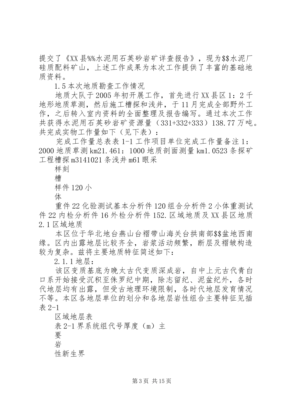 地质勘察报告范文合集 _第3页