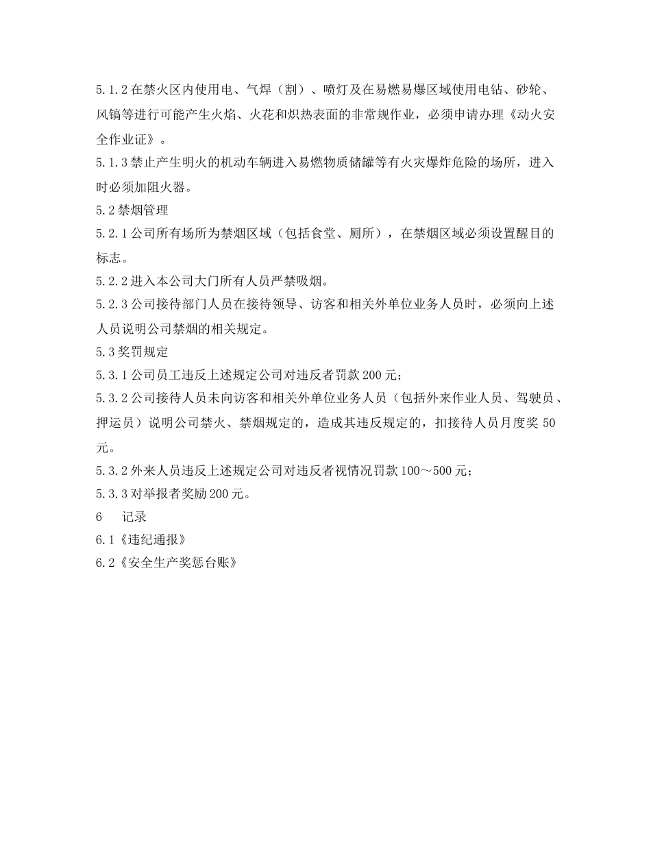 《安全管理》之禁火和禁烟安全管理制度 _第2页