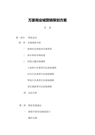 万豪商业城营销策划方案p38
