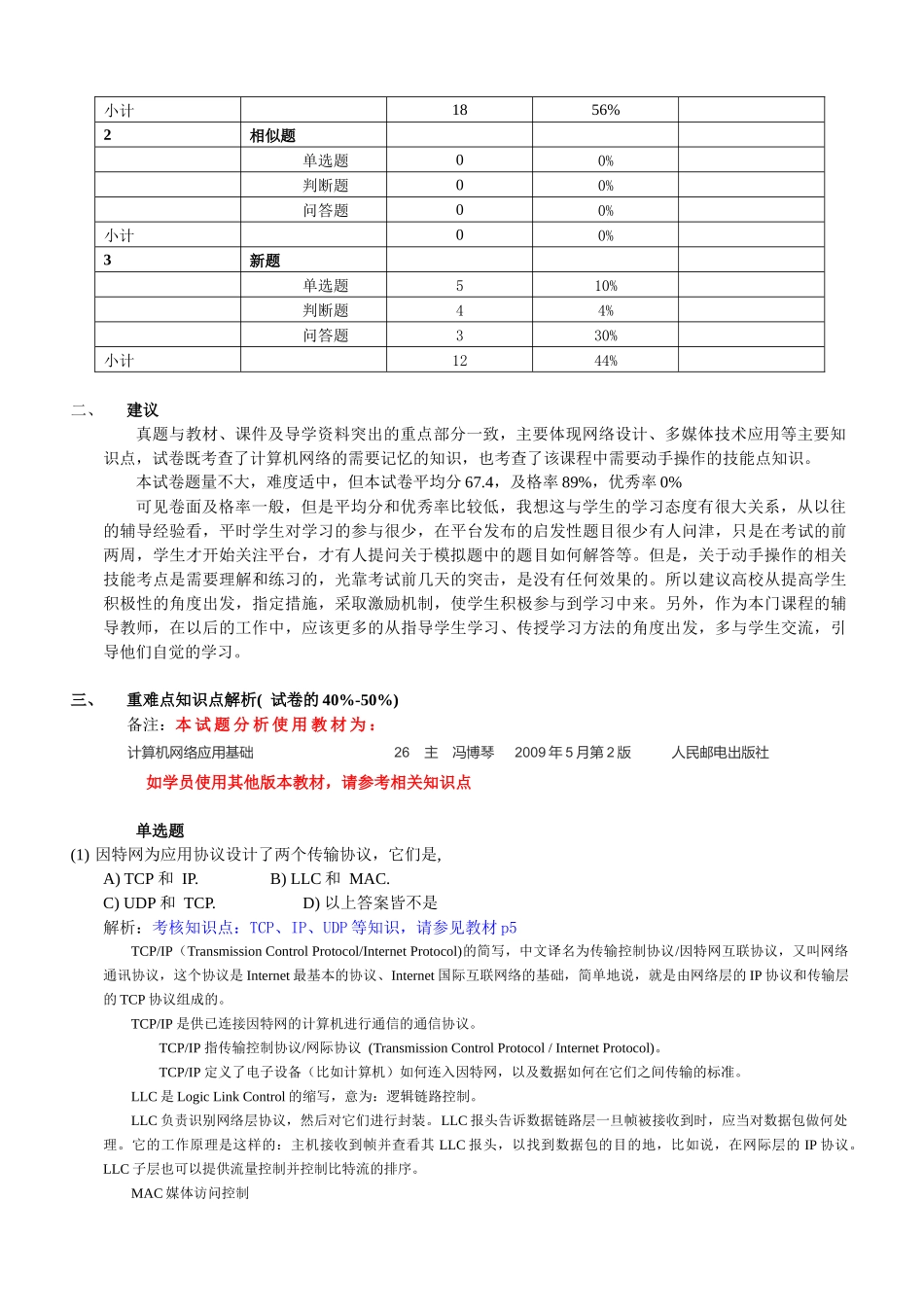 《计算机网络与多媒体技术》课程考试真题_第3页