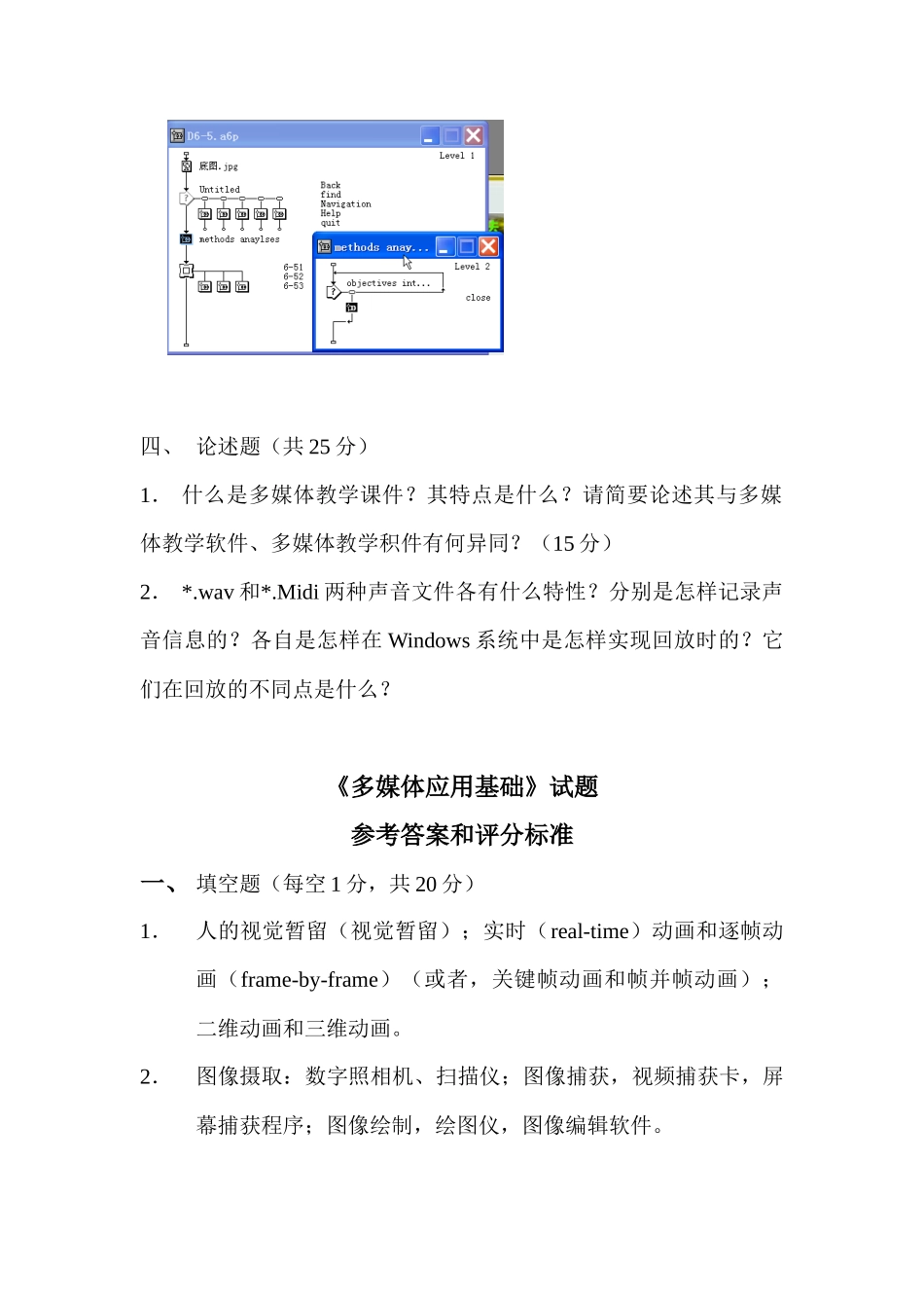 《多媒体应用基础》考试试题_第3页