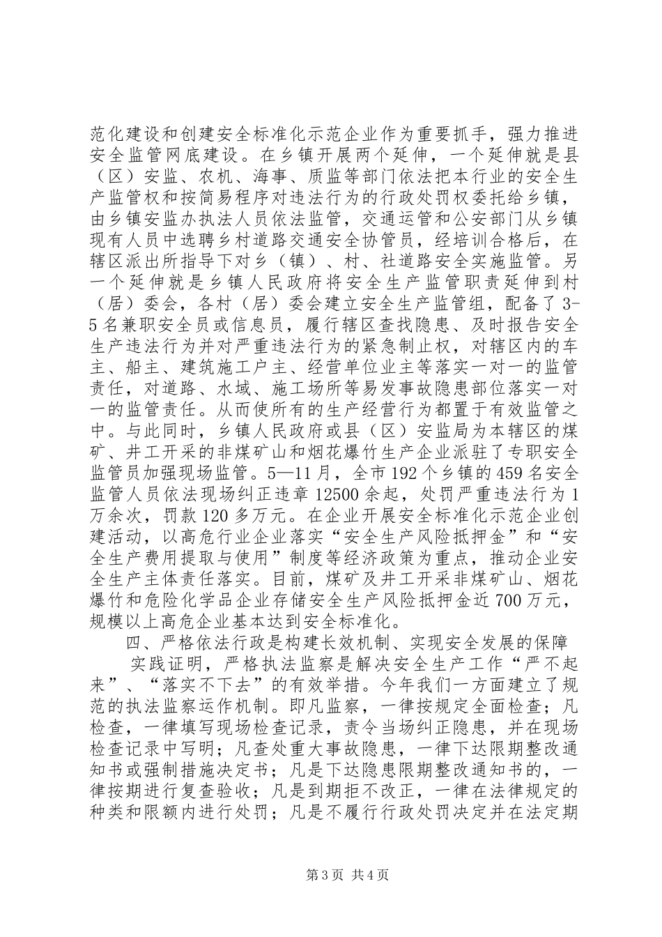 XX年市安全生产监管工作汇报 _第3页