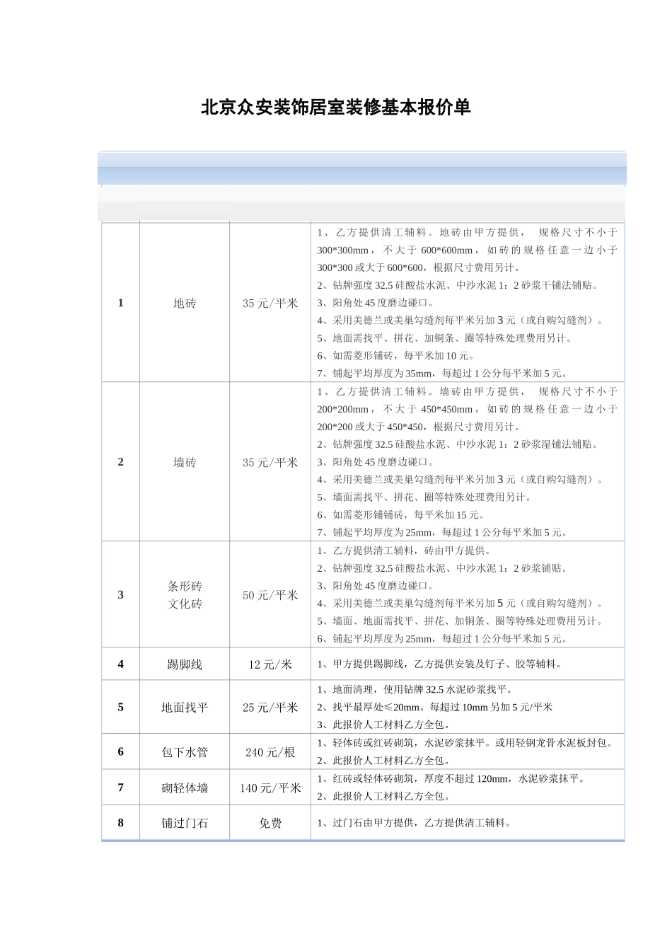 尚居施工队室内装修基本报价_第1页