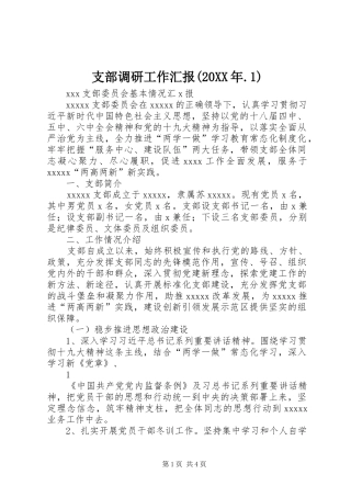 支部调研工作汇报(20XX年.1) (5)