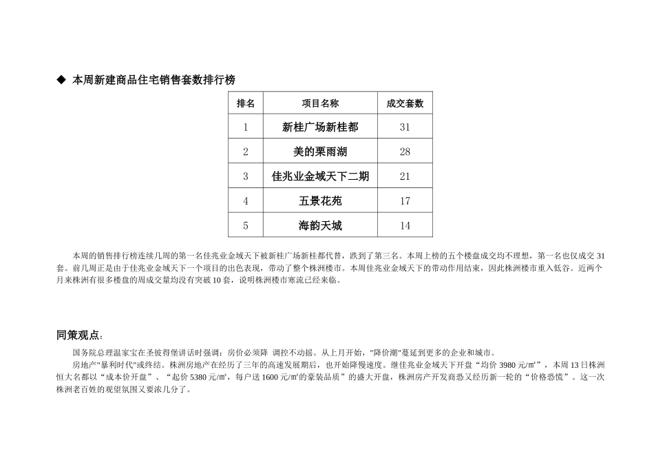 同策株洲项目管理及市场分析报告_第3页