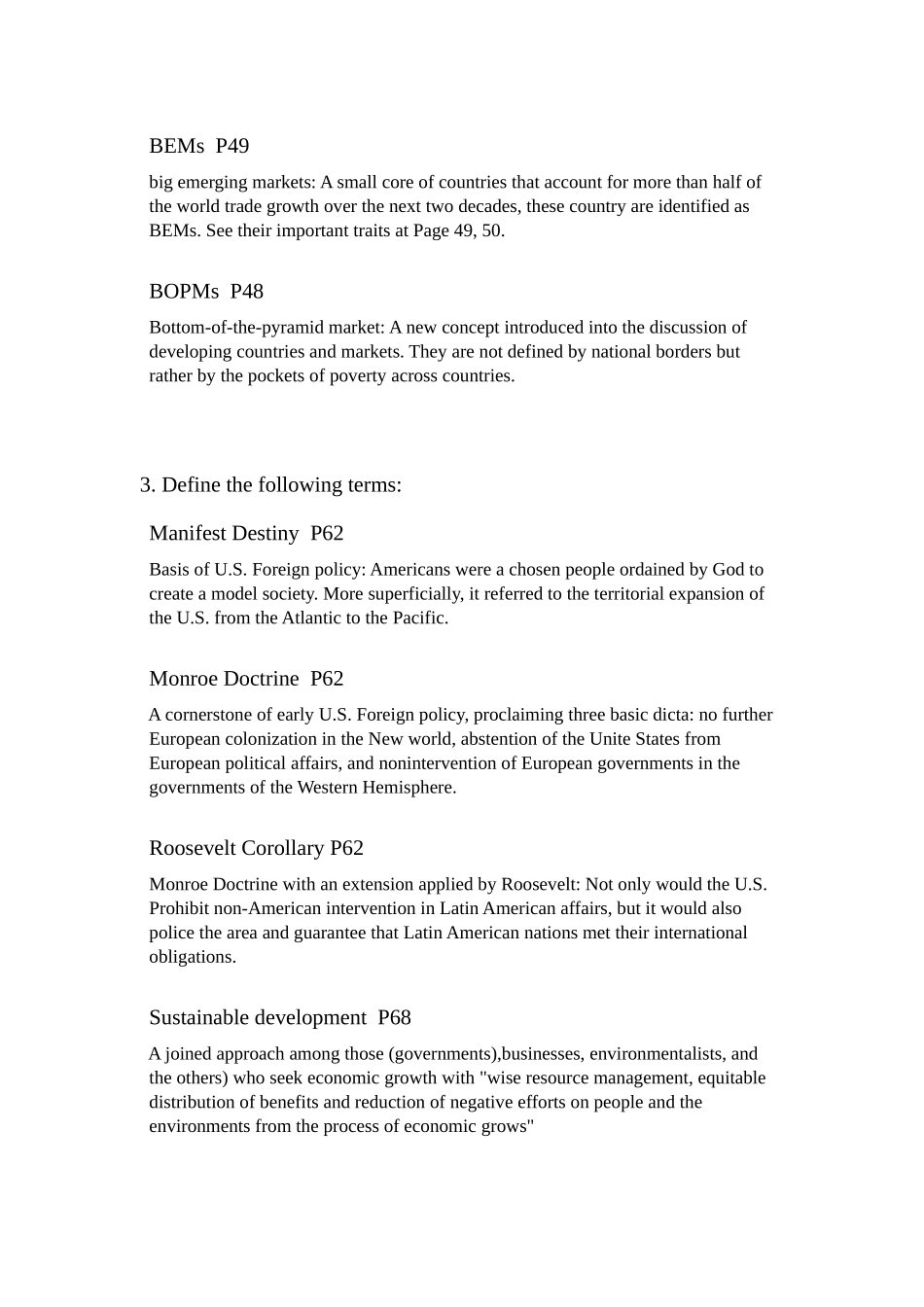 国际市场营销教材课后名词解释_第3页