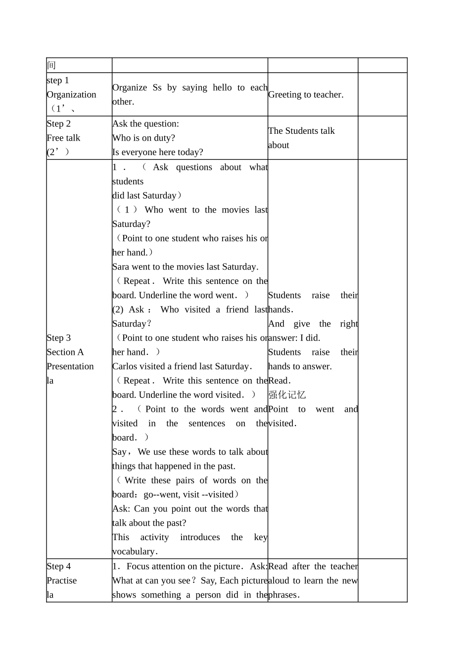 unit 10 where did you go on vacation 教案（人教新目标七年级） (1)doc--初中英语 _第3页