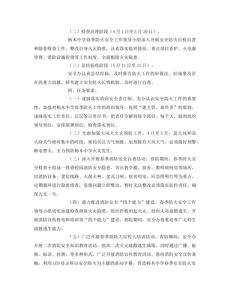《安全管理文档》之某春季防火安全工作实施方案 _第2页