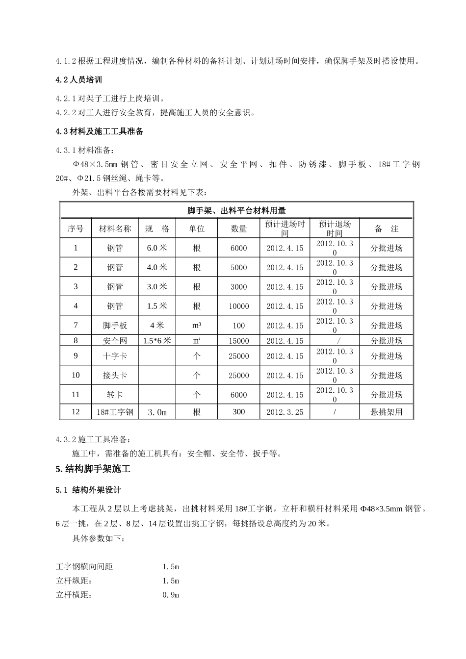 世纪金宇商住楼悬挑脚手架施工方案_secret_第3页