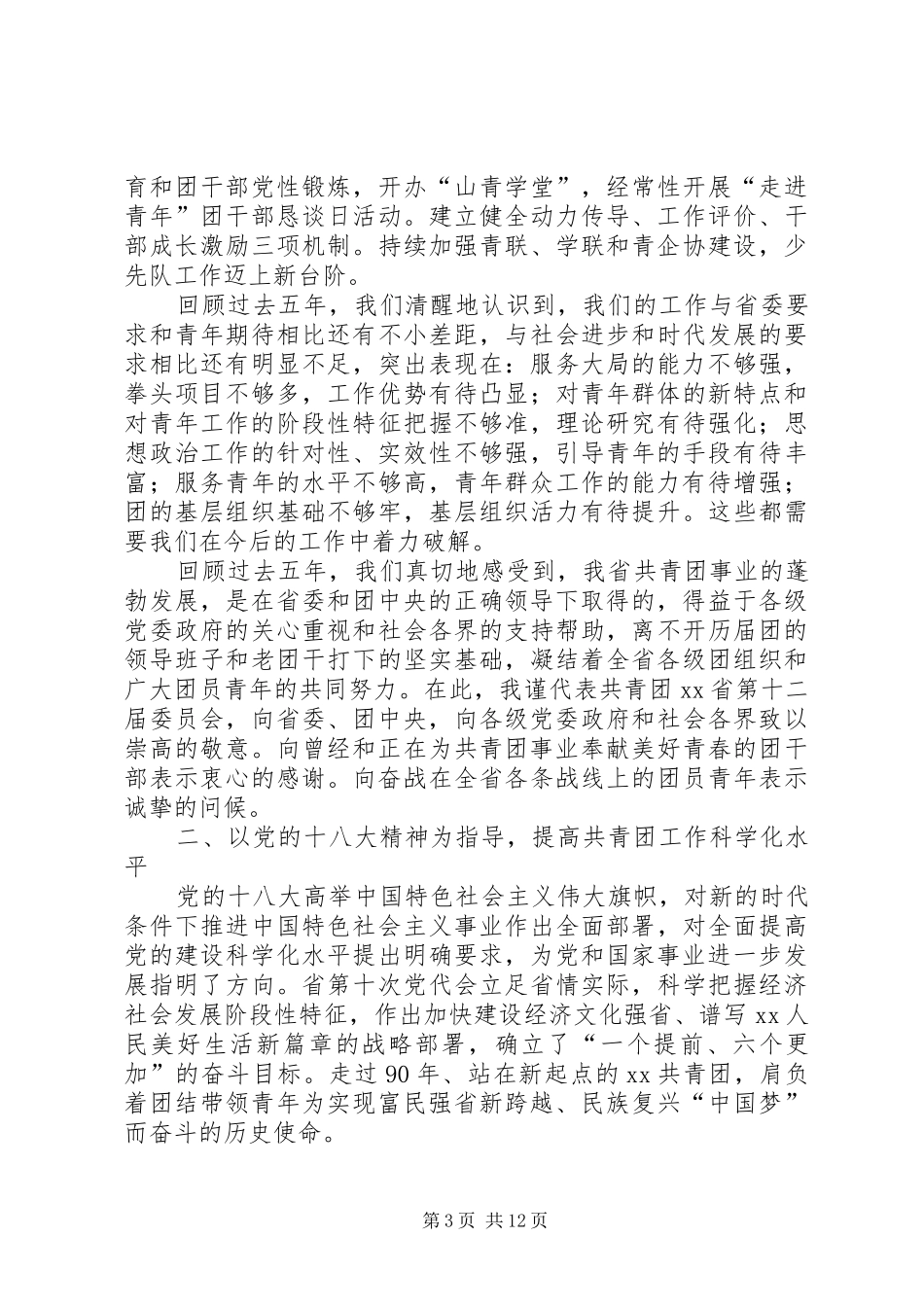 共青团工作报告 _第3页