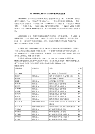 ic资料第二十节mst6m68fqdmblcd数字电视处理器
