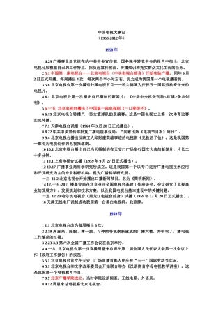 中国电视大事记