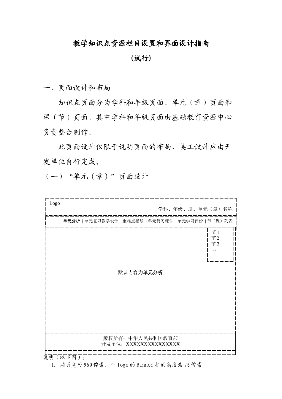 教学知识点资源栏目设置和界面设计指南_第1页