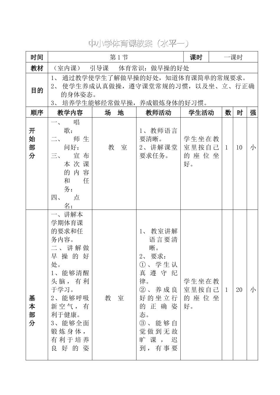 中小学体育广播体操教案_第1页