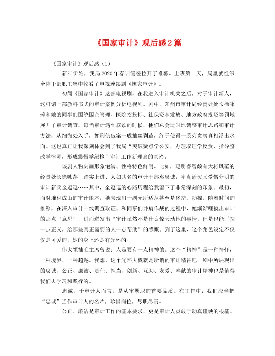 《国家审计》观后感2篇2 _第1页