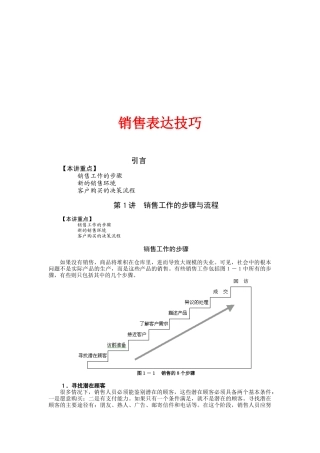 专业的销售表达技巧