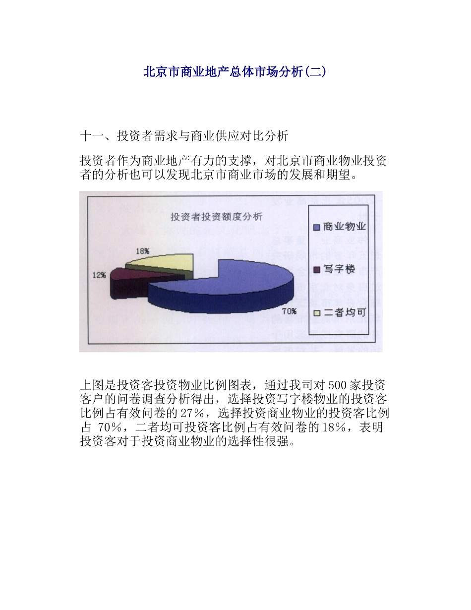 北京市商业地产总体市场分析_第1页