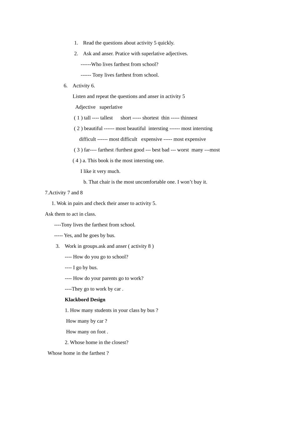 module 7《planes，boats and trains》unit 1 教案（外研版七年级下）doc--初中英语 _第2页