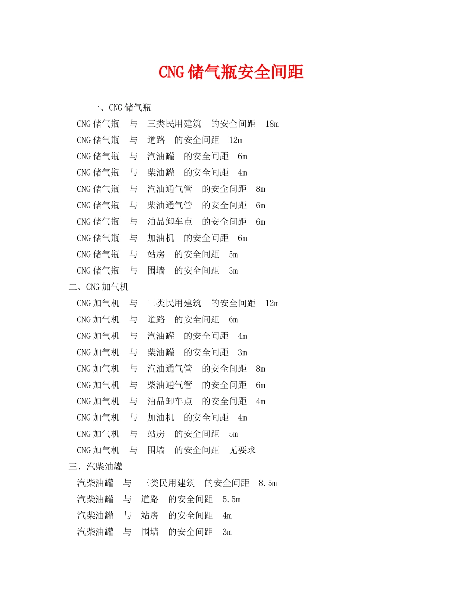 《安全管理》之CNG储气瓶安全间距 _第1页