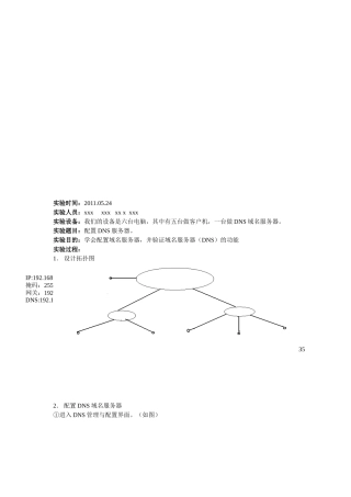 DNS域名服务器的实验报告