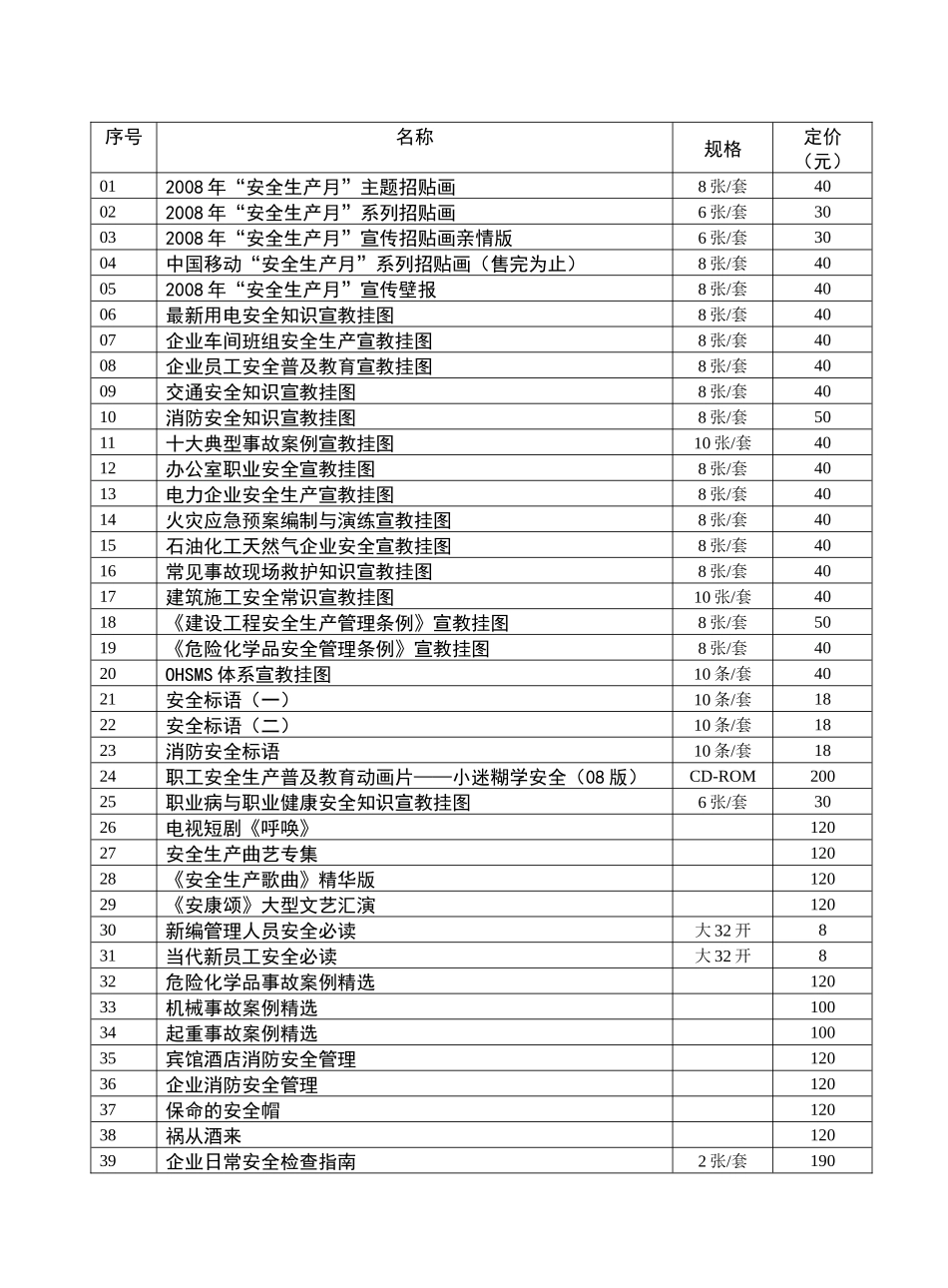 全民应急避险知识宣教挂图全套8幅，规格52cm76cm定价_第3页