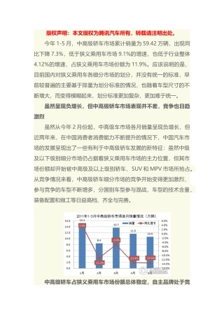 中高级汽车市场分析