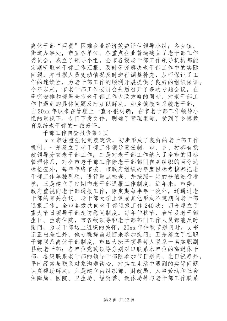 干部工作自查报告 _第3页