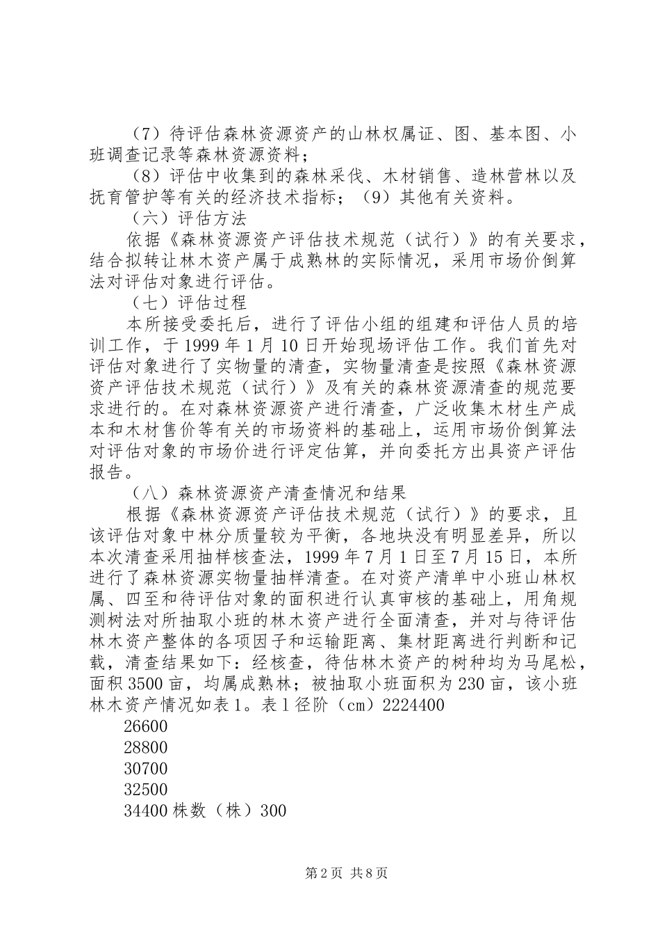 林地林木资产评估报告 _第2页
