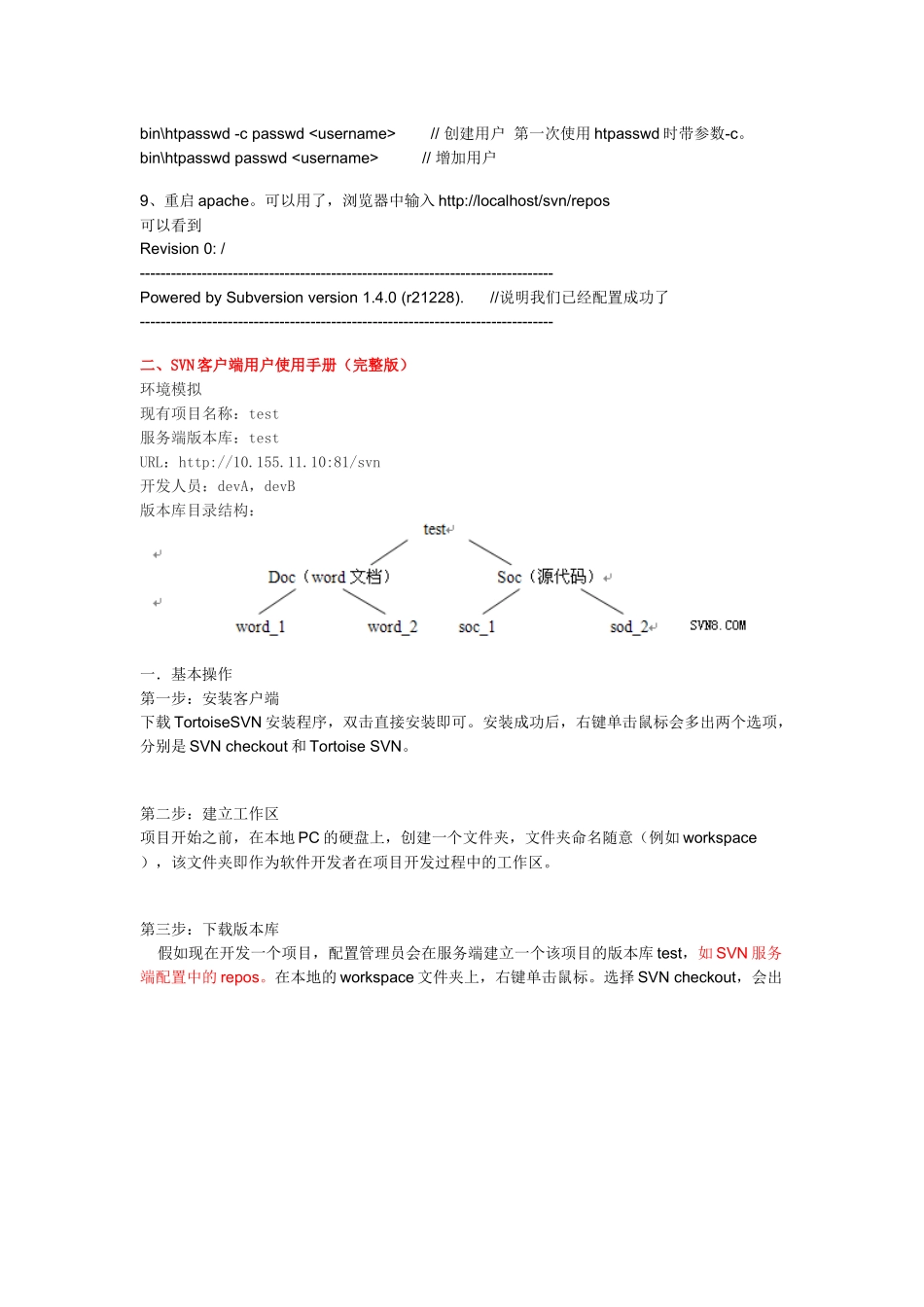 SVN服务端Subversion与客户端TortoiseSVN教程_第2页
