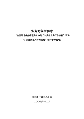 业务对象树参考