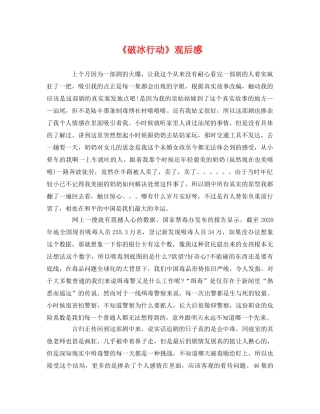 《破冰行动》观后感(1) 