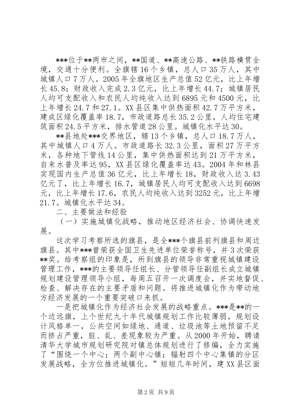 城建学习考察组考察报告 _第2页