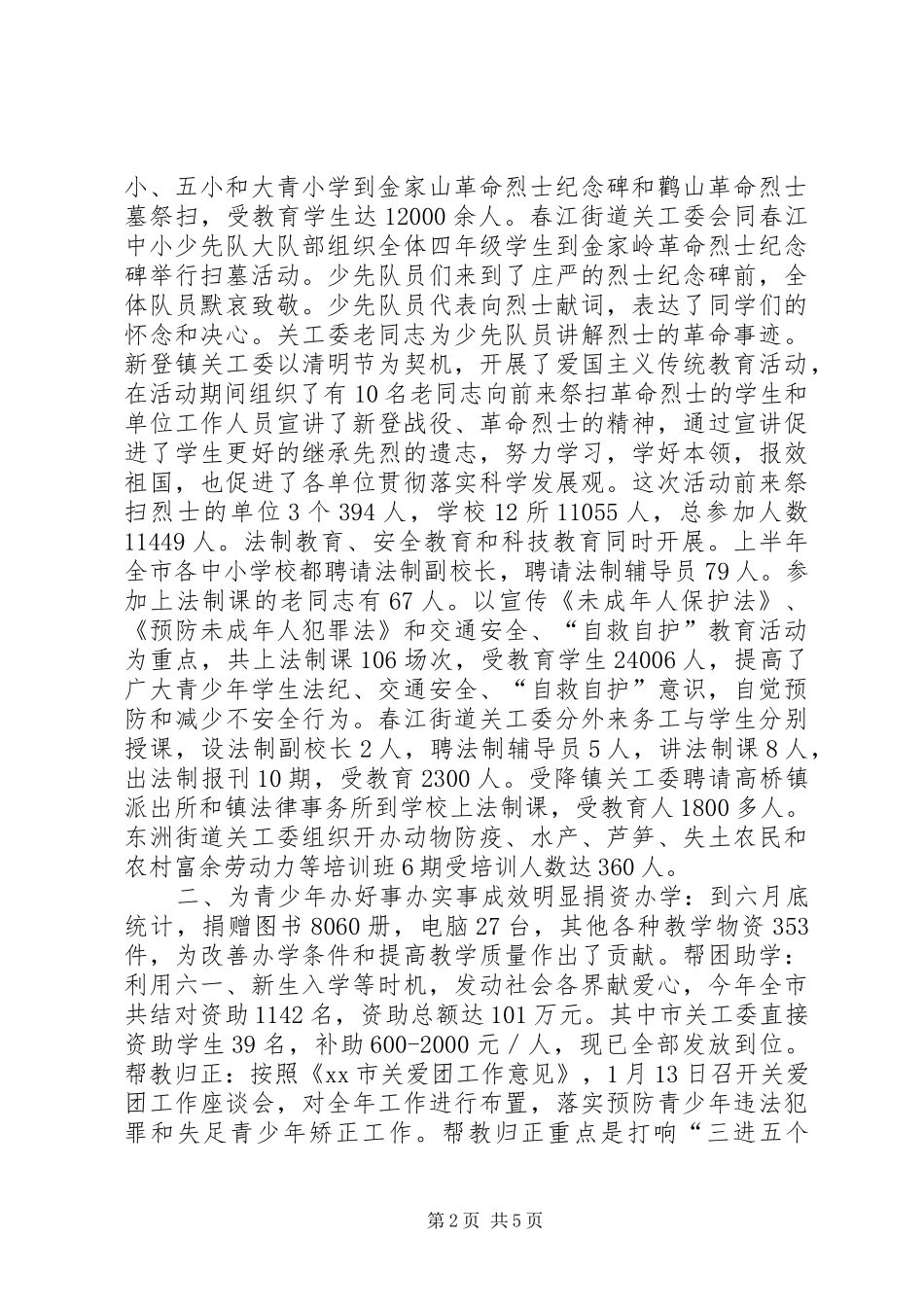 市关工委分片召开关心下一代工作汇报 _第2页