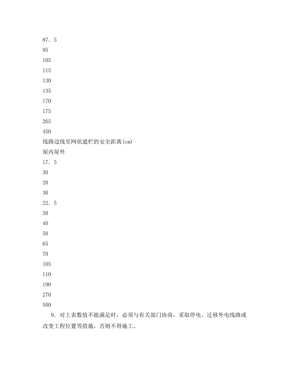 《管理资料-技术交底》之施工现场临时用电的安全距离交底 _第3页