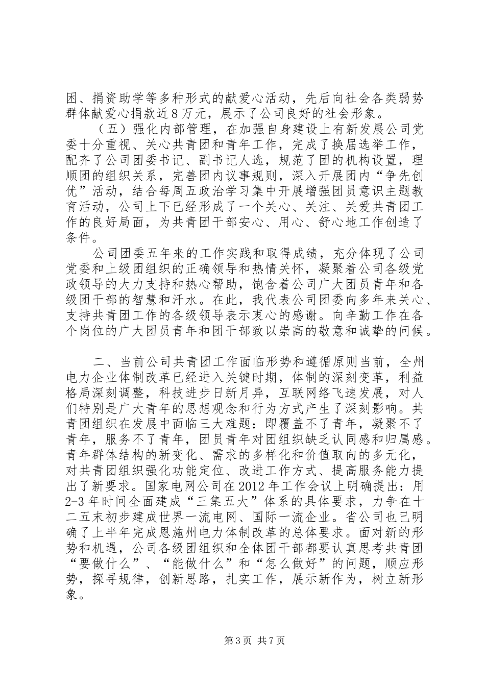 20XX年团青工作报告_第3页